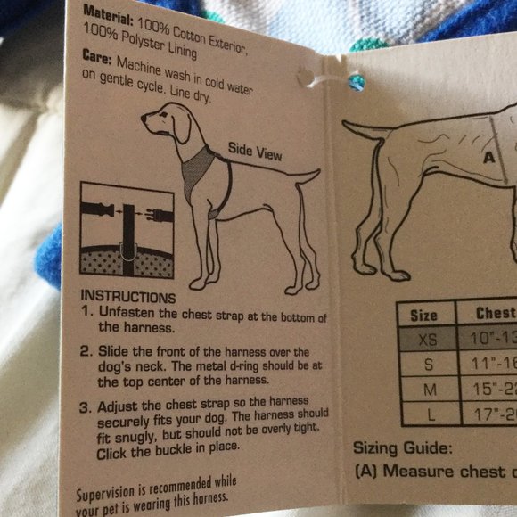 Dog Harness Size XS NEW WITH TAG - Picture 6 of 8